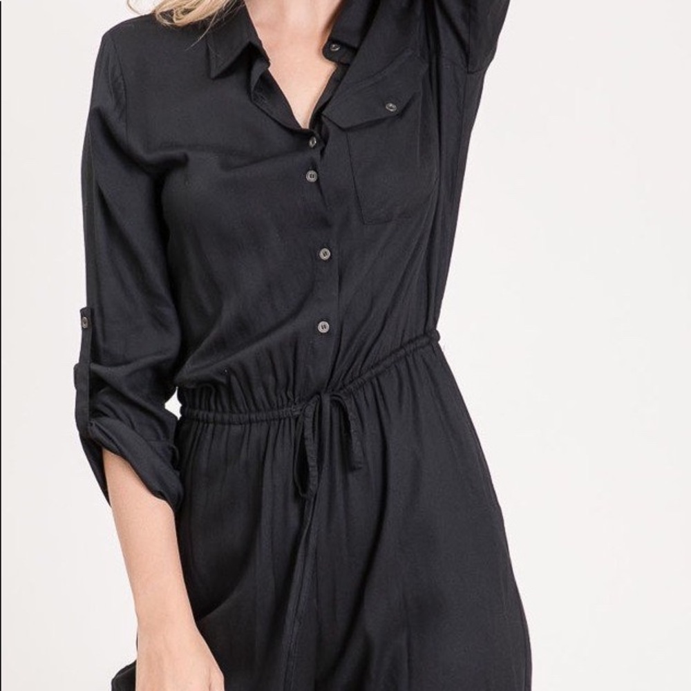 Sale SATIN BLOUSE TOP JUMPSUIT - Picture 5 of 7